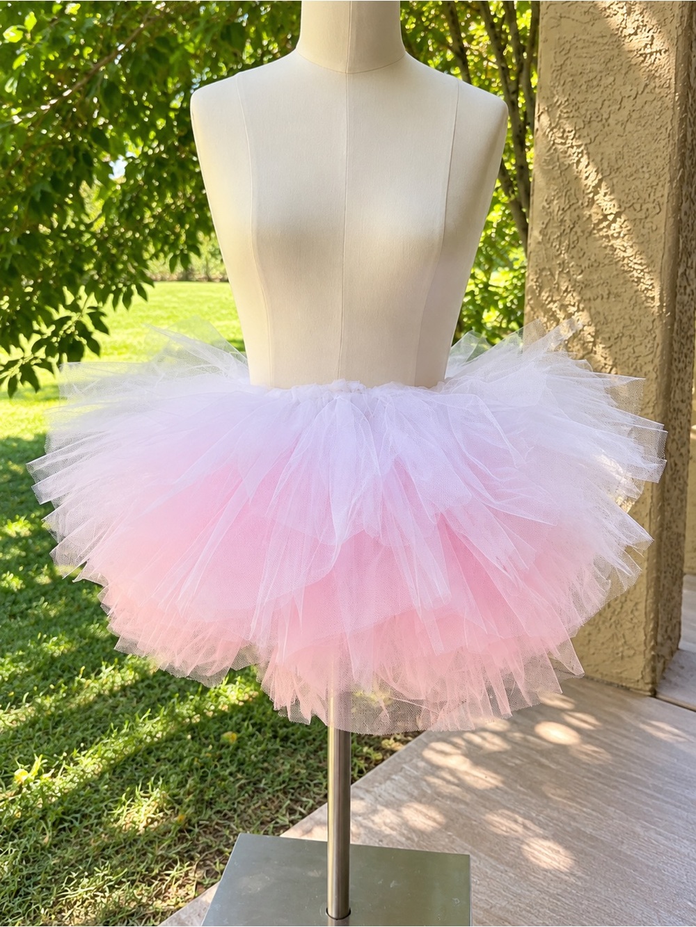 Source Unknown Pink Layered Tulle Skater Tutu